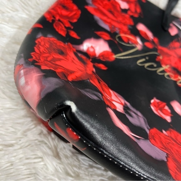 Victoria's Secret Large Red Floral Rose Tote Bag Limited Edition - Picture 7 of 16